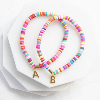 Personalised Multi Coloured Disc Stretch Bracelet, 6 of 11
