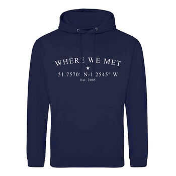 Personalised “Coordinates Hoodie – Where It All Began”, 4 of 11