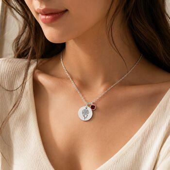 Personalised Birthday Gift Name Necklace With Birthstone, 3 of 10