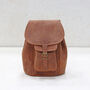 Vintage Style Small Handmade Leather Backpack, thumbnail 4 of 12