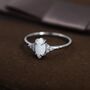 White Opal Marquise And Cz Ring In Sterling Silver, thumbnail 3 of 12