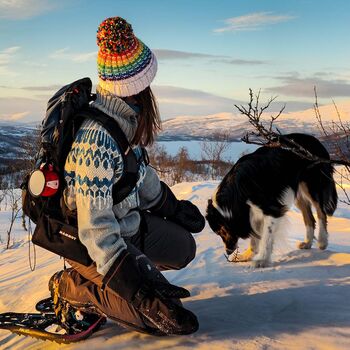 Glacier Rainbow Reflective Super Bobble Hat, 5 of 5