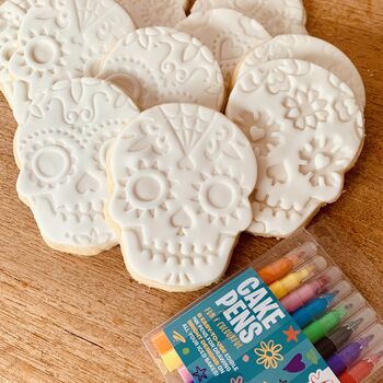 Day Of The Dead Colouring In Halloween Biscuit Set, 8 of 12