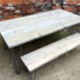 Industrial Reclaimed Hairpin Leg Table And Bench 202, thumbnail 5 of 6