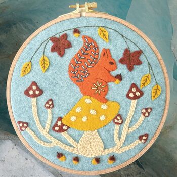 Squirrel Felt Appliqué Hoop Kit, 6 of 6