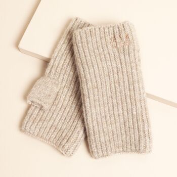 Personalised Initial Knitted Hand Warmers, 5 of 5