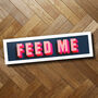 'Feed Me' Pink And Blue Funny Framed Landscape Print, thumbnail 5 of 6