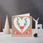 Deer Fiance Christmas Card, thumbnail 1 of 2