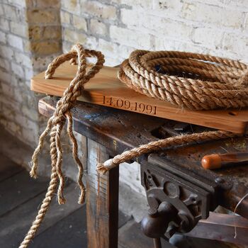 Personalised Oak And Rope Medium Swing, 12 of 12