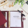 Vegan Leather A5 Ring Binder Planner | Chocolate Burgundy, thumbnail 5 of 7