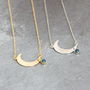 Crescent Moon Necklace With Mood Stone, thumbnail 7 of 10