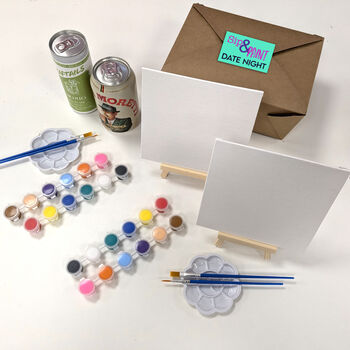 Personalised Sip And Paint Date Night Kit, 9 of 12