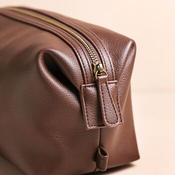 Personalised Men's Vegan Leather Washbag, 5 of 7