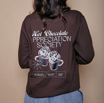 Hot Chocolate Appreciation Society Sweatshirt, 5 of 5