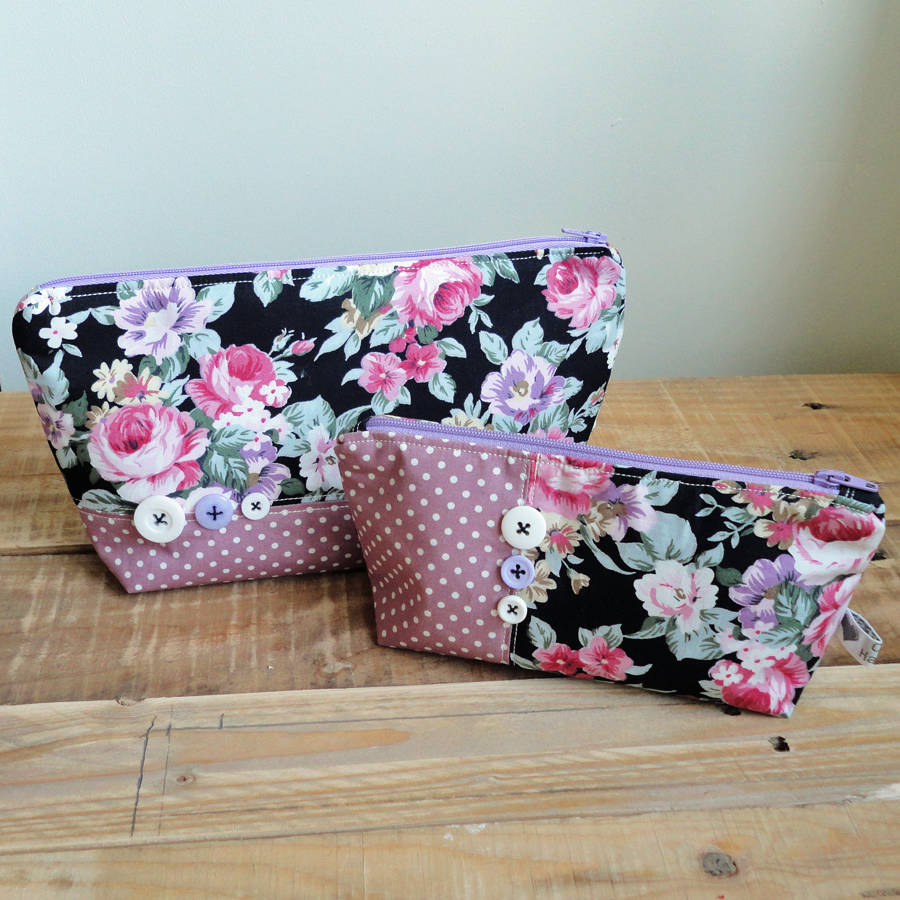 botanic print makeup bag by cherish handmade | notonthehighstreet.com