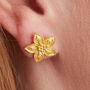 Gold Vermeil Filigree Flower Stud, thumbnail 1 of 8