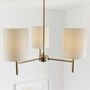Three Light Shaded Chandelier, thumbnail 8 of 12