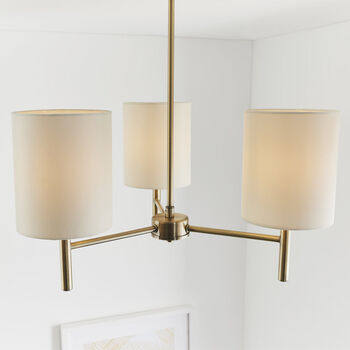 Three Light Shaded Chandelier, 8 of 12