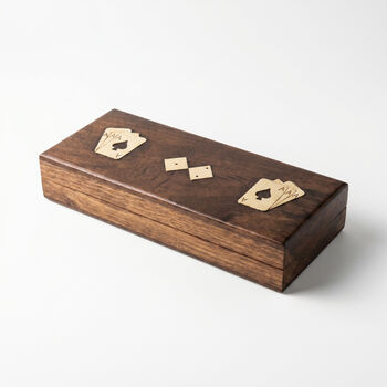 Dads Engraved Card And Dice Wooden Case Set, 4 of 6