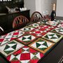 Patchwork Table Runner, Deep Reds, Greens And Browns, thumbnail 1 of 8