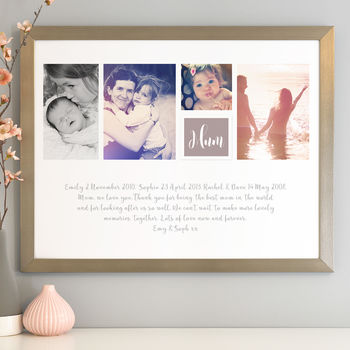 Personalised Photo Collage With Message Art, 7 of 9