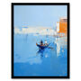 Venice Visions Grand Canal Gondola Blue Wall Art Print, thumbnail 5 of 6