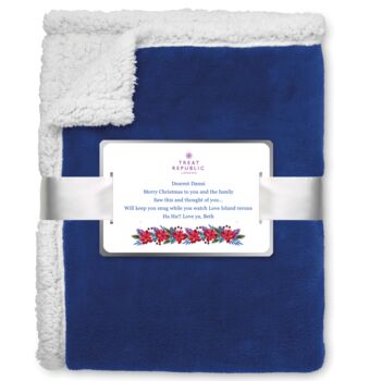 Personalised Sherpa Lined Fleece Blanket, 3 of 8