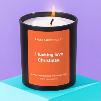'I Fucking Love Christmas' Festive Candle, 3 of 5