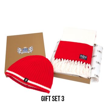 Luxury Cashmere Football Gift Sets In Red And White, 3 of 3