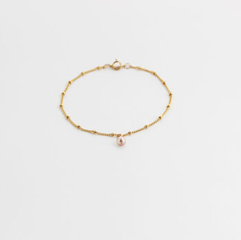 Gold Filled Rose Pearl Dotted Bracelet, 6 of 9