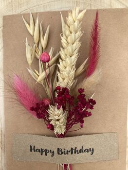 Dried Flower Happy Birthday Card, 2 of 3