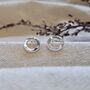 Sterling Silver Hammered Circle Studs, thumbnail 2 of 6