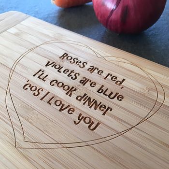 Personalised Valentine Gift Chopping Board, 3 of 6