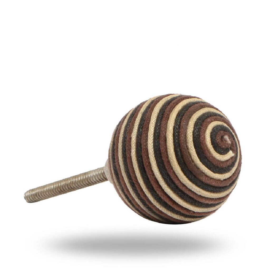 Terence Cord Spiral Knob Mixed Colour Set Of Six By TrincaFerro