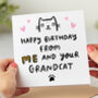 'From Me And Your Grandcat' Birthday Card, thumbnail 1 of 3