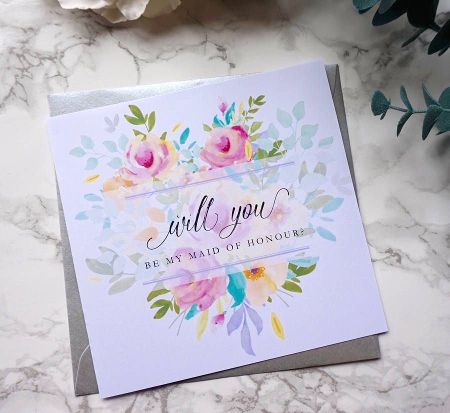 bridesmaid card by sweet pea sunday | notonthehighstreet.com