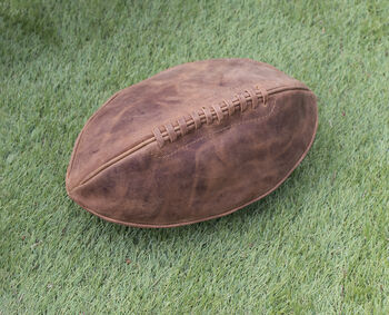Personalised Luxury Leather Rugby Ball Wash Bag, 8 of 12