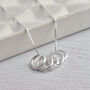 Sterling Silver Circles Necklace, thumbnail 3 of 11