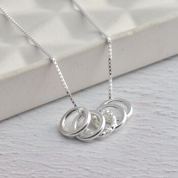 Sterling Silver Circles Necklace, 3 of 11