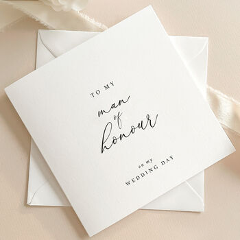Luxury Wedding Day Card For Man Of Honour With Wax Seal, 6 of 7