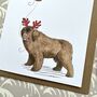 Newfoundland Dog Christmas Card, thumbnail 3 of 3