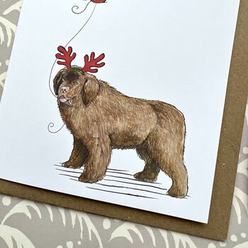 Newfoundland Dog Christmas Card, 3 of 3