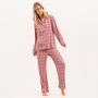 Women's Brushed Cotton Pink Pyjamas, thumbnail 2 of 5