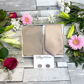 Coffee Wedding Tie Set, 10 of 10