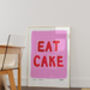 Eat Cake Hand Painted Art Print, thumbnail 1 of 5