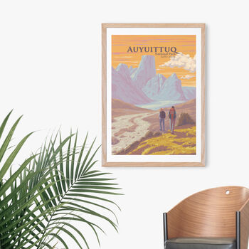 Auyuittuq National Park Canada Travel Poster Art Print, 5 of 8