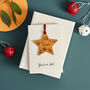 Personalised Engraved Keepsake Star Christmas Card, thumbnail 3 of 4