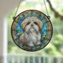 Shih Tzu Stained Glass Effect Suncatcher, thumbnail 4 of 6