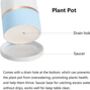 Indoor Blue Ceramic Plants Flower Planter Pot, thumbnail 4 of 9