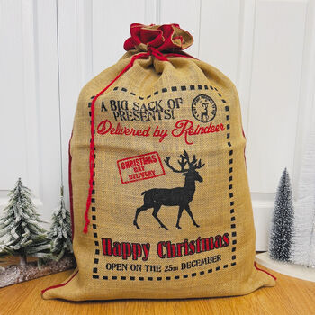 Traditional Christmas Gift Sack Christmas Present Sack, 5 of 8